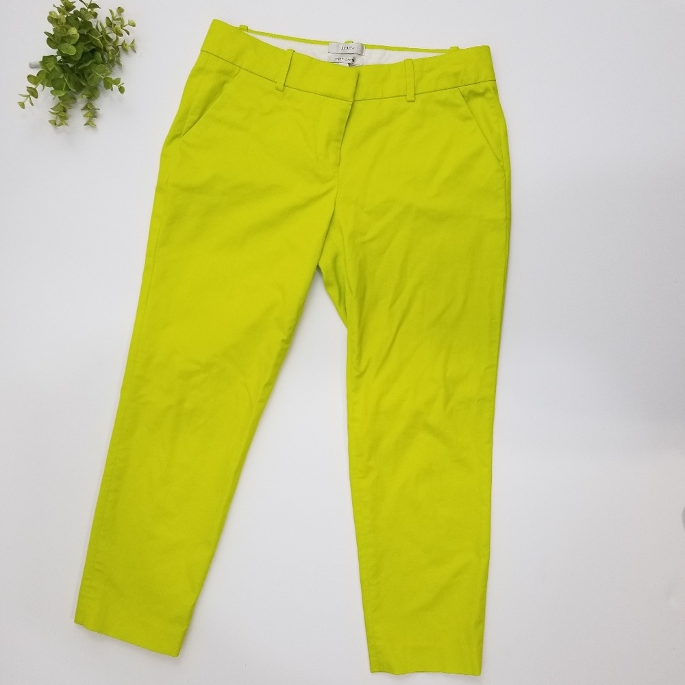 J.Crew Cafe Capri Neon Citrine 2P